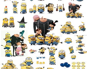 Fichiers Mi-Nions Mega Bundle Cartoon SVG PNG