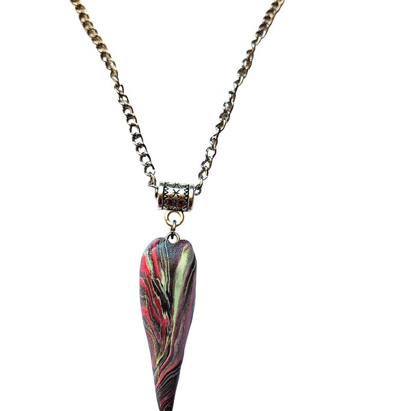 Collier femme avec pendentif en pâte fimo - Collection Muladhara -  F27