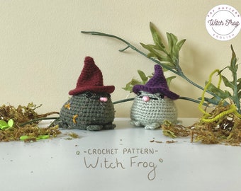 Witch Frog Crochet Pattern: Magic Frog Amigurumi, Instant Download PDF English Pattern