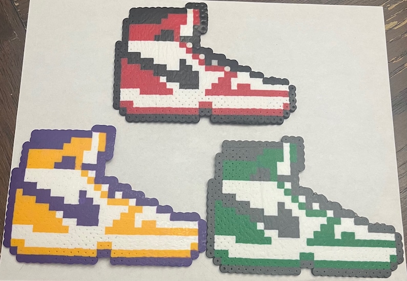 Nike Jordan Shoe Perler Bead Design Etsy
