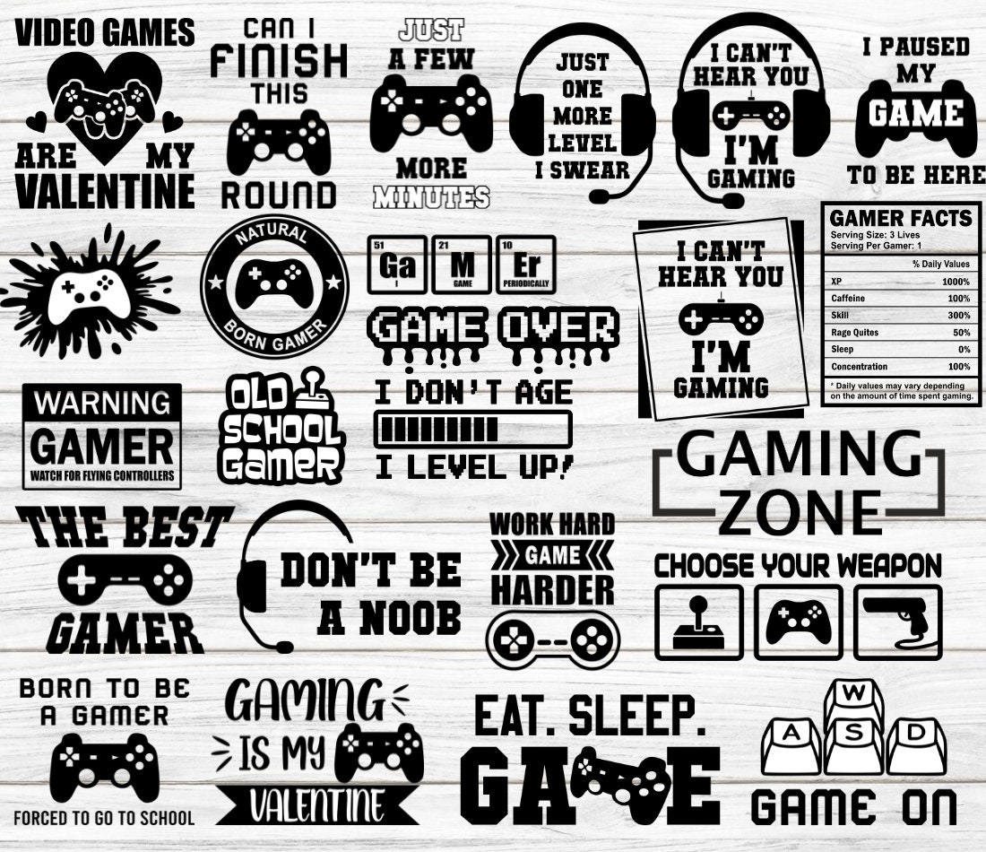 Gamer SVG Bundle, Funny Gamer SVG, Gamer Svg, Video Games Svg, Boys ...