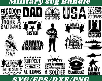 Pacchetto SVG militare, Soldato SVG, US Army SVG, Patriottico SVG, File digitale, Download istantaneo
