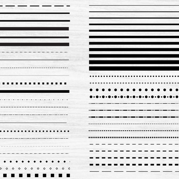 BASIC LINE SVG, Dotted line svg, Basic Straight Lines svg, Dots svg files for Cricut, Dashed lines svg