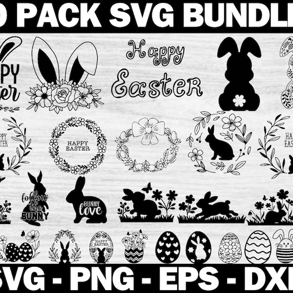 Easter SVG Bundle, Happy Easter svg, Easter Bunny svg, Spring svg, Easter quotes, Bunny Face SVG, Svg files for Cricut, Cut Files for Cricut