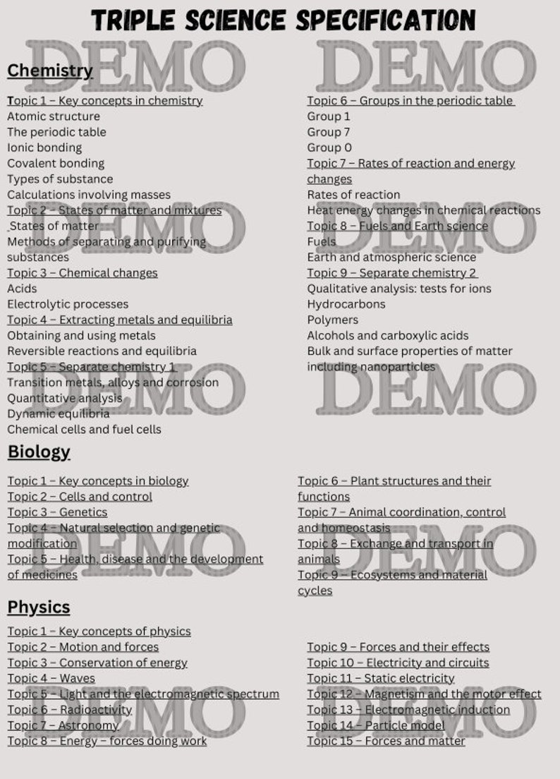 Collums Gcse GCSE Complete Science Revision Guide (for Edexcel Students) - Etsy