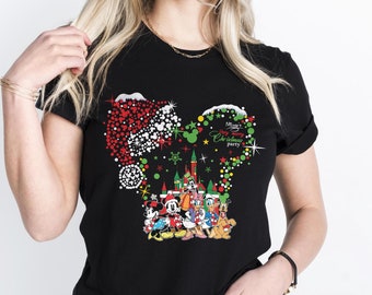 Mickey Mouse and Friends Christmas T-Shirt, Disney Family Group Shirts, Disneyland Christmas Trip T-Shirt, Very Merry Tee, Xmas Party Gift