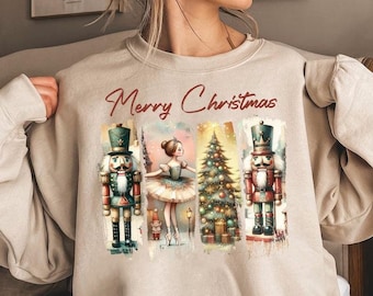 Vintage Nutcracker Christmas Sweatshirt: Holiday Party Tee