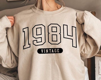 Vintage 1984 Sweatshirt: 40th Birthday Crewneck