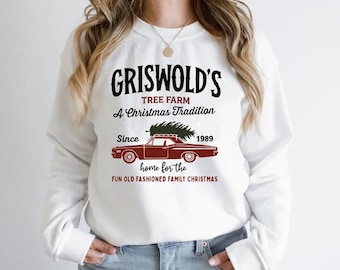 Griswold Christmas Tree Farm Sweatshirt: Retro Holiday Crewneck