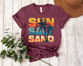 Sun Salt Sand T-Shirt: Summer Vacation Beach Vibes Tee