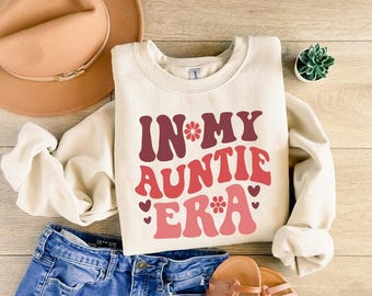 In My Auntie Era Sweatshirt: Pregnancy Announcement Gift