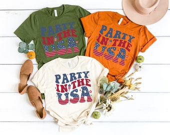 Retro Party in The USA Shirt: Patriotic 4th of July Tee