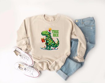 Toy Story Rex Christmas Lights Sweatshirt: Funny Dinosaur Holiday Tee