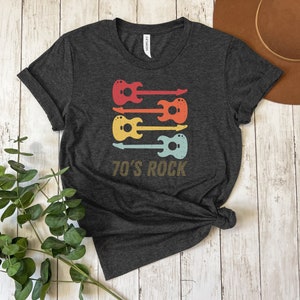 70's Music T-Shirt, Classic Rock, Retro Concert Tee, 70's Vintage Style T-Shirt, Rock and Roll Shirt, Guitar Shirt,Vintage T-Shirt,Lets Rock