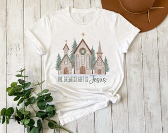 Greatest Gift Is Jesus Sweatshirt: Christian Retro Church Graphic Tee