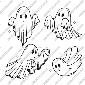 Blank Ghost Svg, Halloween Svg, Ghost Svg Bundle, Ghost Clipart, Cute Ghost Svg, Boo Svg, Cute Halloween Svg, Cute Halloween Clipart