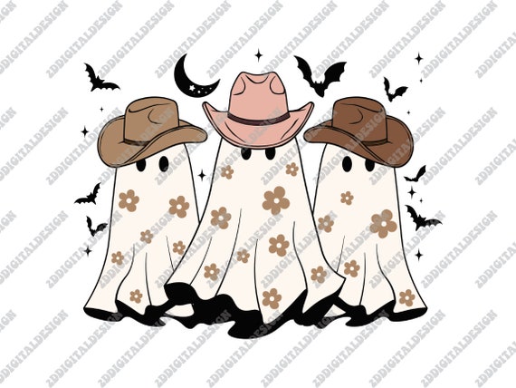 Western Ghost Svg, Stay Spooky Svg, Western Halloween Svg, Cowboy Ghost Svg, Cowboy Hat Svg, Ghost Svg Png Sublimation