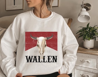 Retro Wallen Bull Skull Png, Wallen Bull PNG, Wallen Png, Country Music Png, Nashville Png, Western Png, Cowboy Png, Country Western Png