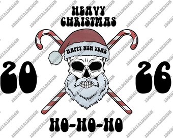 Skeleton Santa Claus PNG, Skull Santa Claus Png, Skeleton Festive Png, Heavy Christmas Png, Christmas Skeleton Png, Skull Santa Hat Png