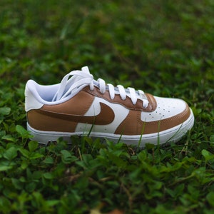 Nike Air Force 1 One AF1 Custom Beige Brown Shoes Sneakers image 3