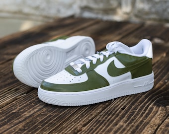 Nike Air Force 1 Dark Green Custom Shoes Sneakers