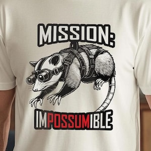 Camiseta divertida de zarigüeya - Equipo de espionaje de Misión Imposible - Camiseta con humor animal - Camiseta divertida con animales nocturnos