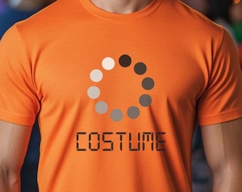 Lazy Halloween Costume Shirt - 'Costume' Loading Wheel - Easy Halloween Party Wear - Funny Costume Idea - Minimalist Design Tee