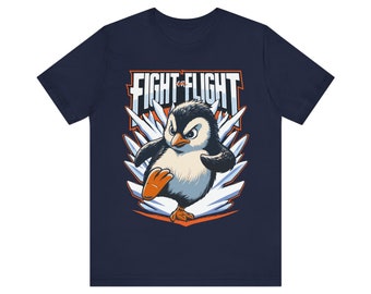 Fight or Flight Funny T-shirt Funny Penguin T-shirt Funny