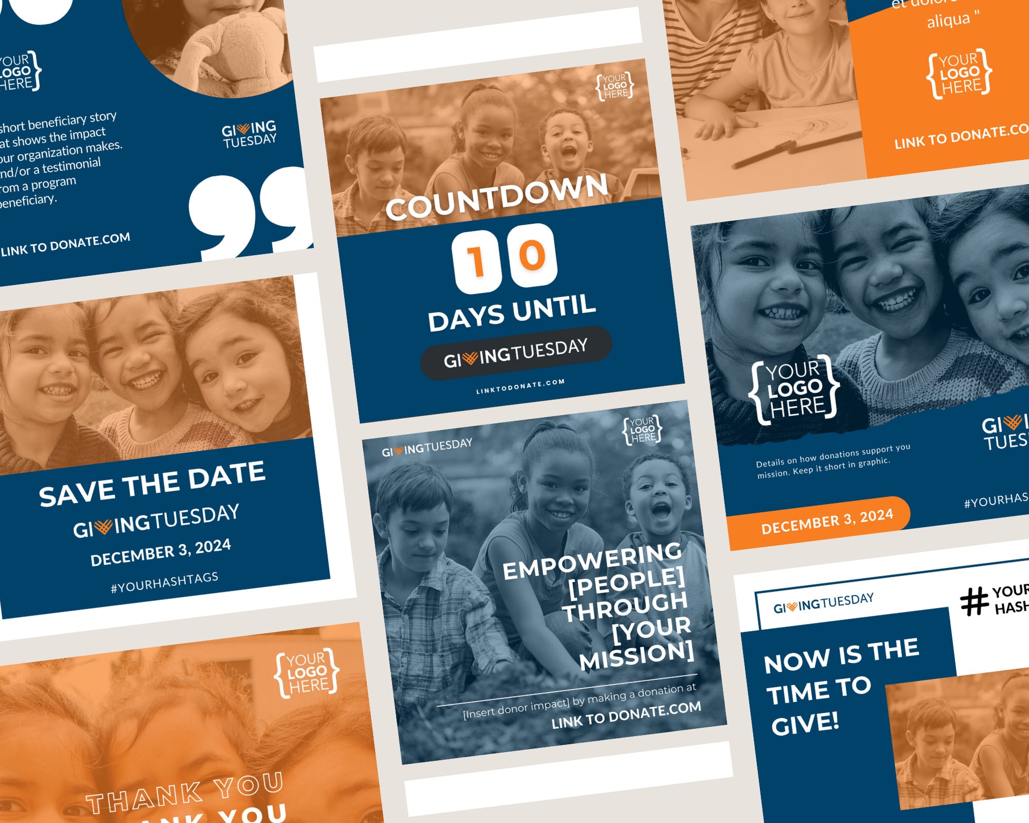 15 Giving Tuesday Social Media Canva Templates Nonprofit Charity