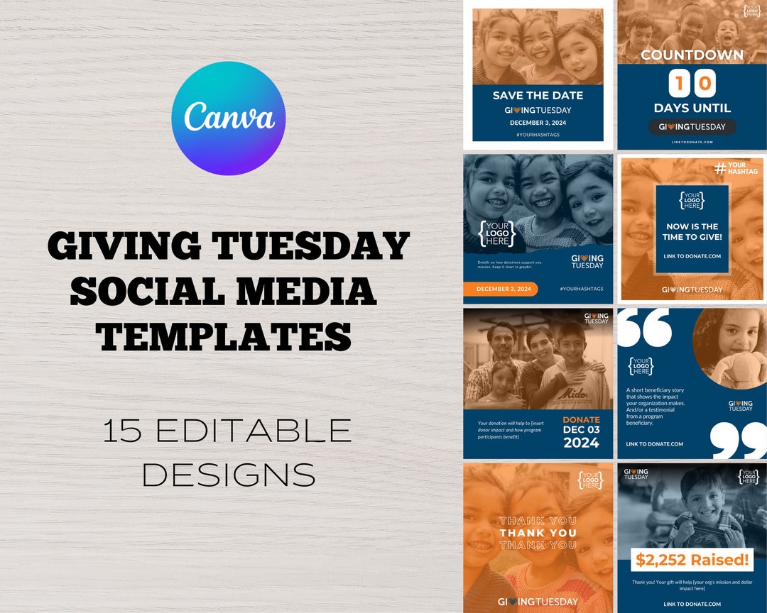 15 Giving Tuesday Social Media Canva Templates Nonprofit Charity 15 Giving Tuesday Social Media Canva Templates Nonprofit Charity