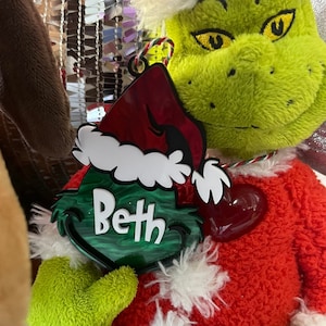 Personalized Grinch ornament, Christmas ornament