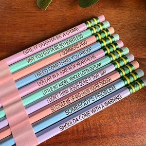 Set Of 10 Morgan Wallen Song Ticonderoga Pencils