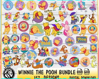157+ Winnie The Pooh Svg Bundle, Instant Download, Clipart
