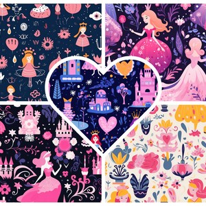Premium Princess Seamless Patterns Bundle High-resolution Commercial ...