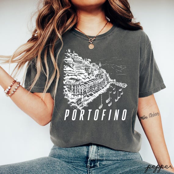 Portofino Comfort Colors® Shirt, Vintage Portofino Italy Shirt, Italian Riviera Summer Tee, Coastal Vacation Graphic Shirt