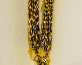 Indian Jewelled Wedding Garlands Style 2, Gold / White bead (pair)