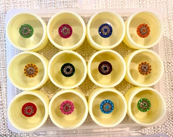 Indian Bindis | Face Jewels (12 pack) - Style 6