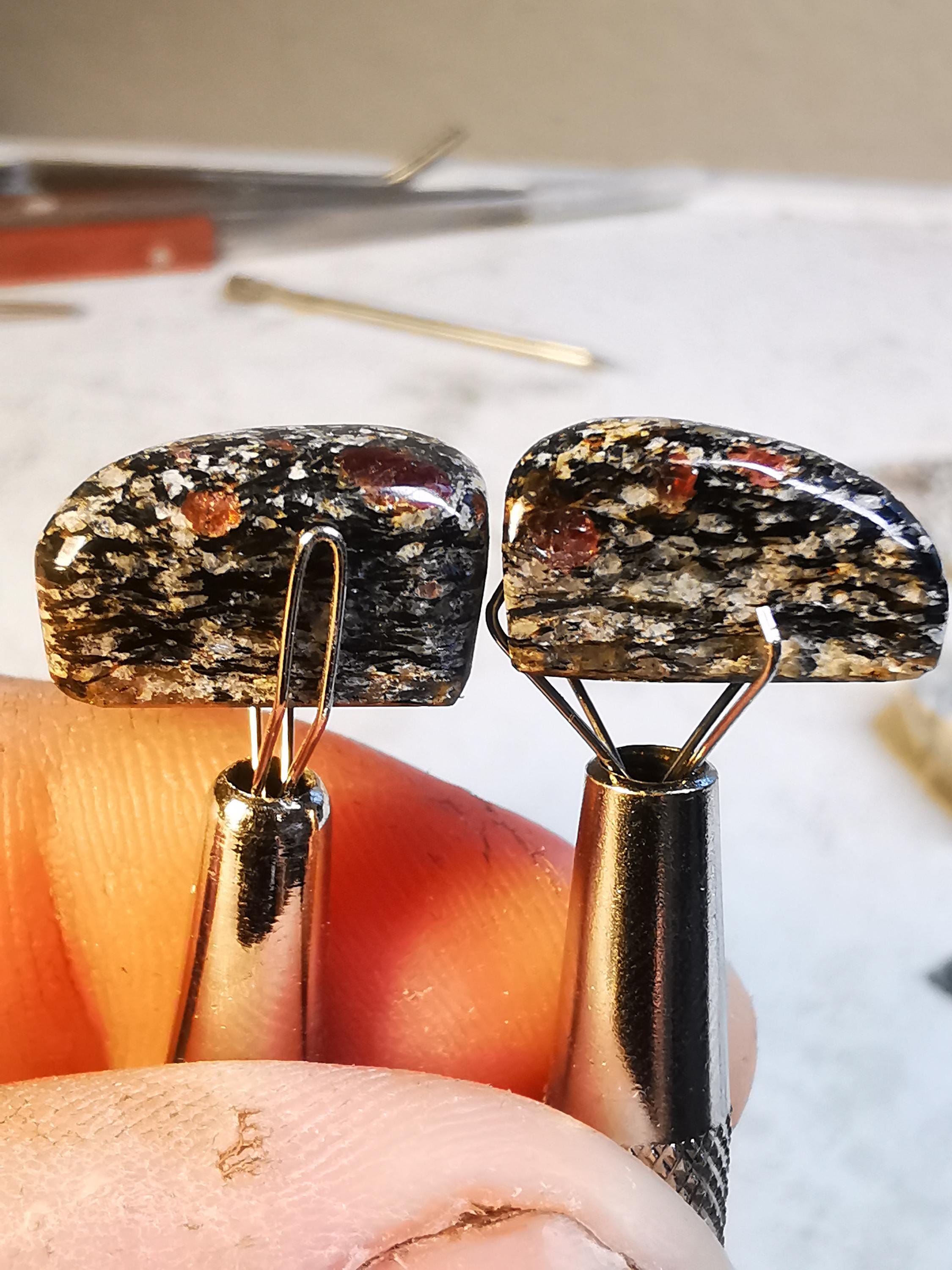 Scottish Glen Finnan Black Mica Schist With Garnets Pair - Etsy