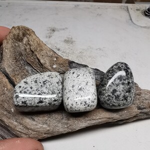 Ailsa Craig microgranite angular "pebble" pocket stone choice of 3