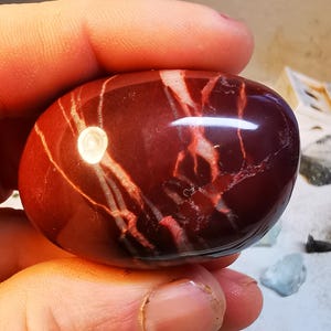 Scottish part polished Jasper pebble