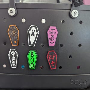 Spooky 3D Printed Coffin Bogg bag charms | Halloween Bogg charms | Custom Bogg bag charms |
