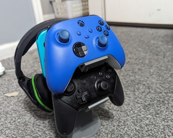 Uniwersalny stojak na kontroler i słuchawki drukowany w 3D | Organizer do gier