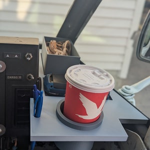 LLV utility tray and cupholder