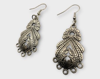 African Silver Earrings, African Jewelry, Nubian jewelry, Nubian earrings