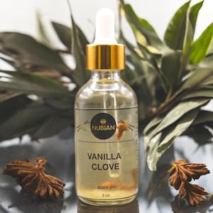 Handcrafted Vanilla Clove Body Oil – Natural Moisturizer with Essential Oils