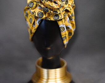 African Headwrap Turban - Kente Ankara Prints for Women - Natural Hair Wrap, Cultural Stylish Headwrap, African Heritage Fashion