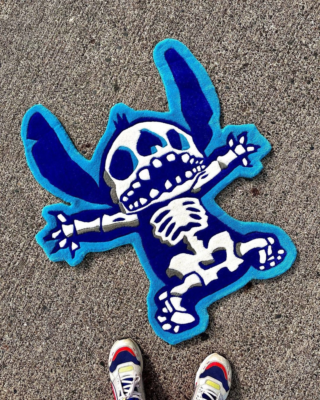 Stitch Custom Rug The Stitch Skeleton Rug / Tufted Rug / Cartoon Rug - Etsy