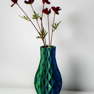 Vase Nachtschatten mit persönlicher Beschriftung Diamantenmuster-Vase mit Farbwechseleffekt Bild 7
