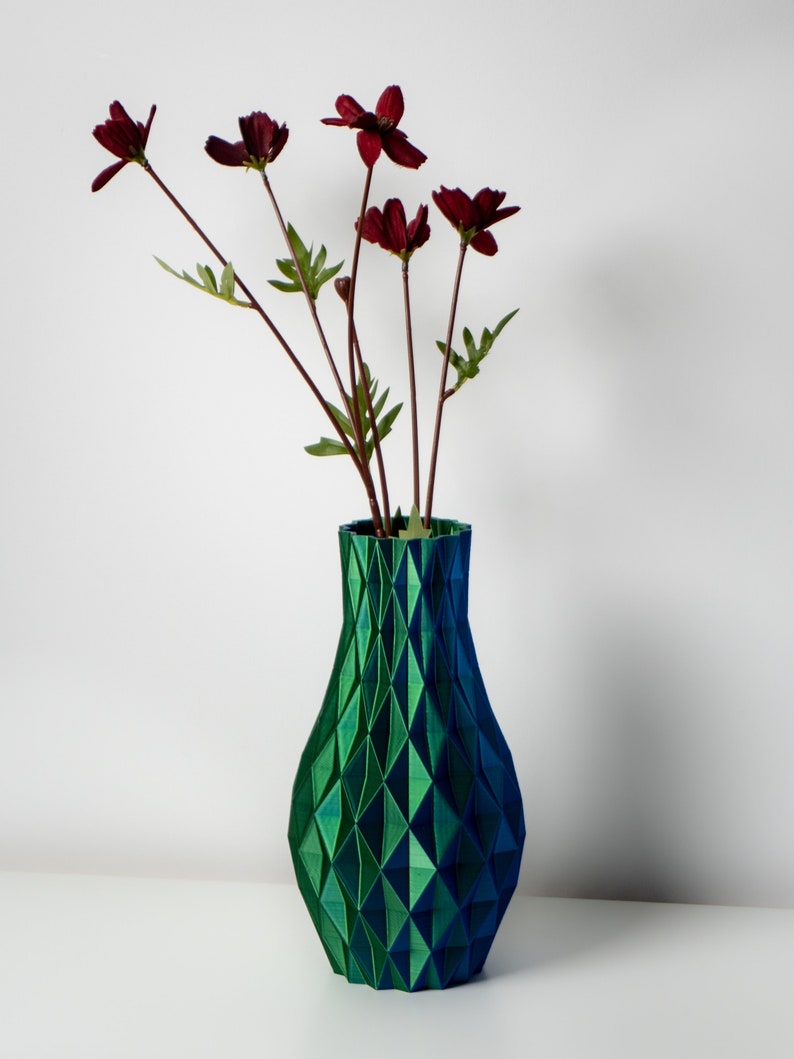 Vase Nachtschatten mit persönlicher Beschriftung Diamantenmuster-Vase mit Farbwechseleffekt Bild 7