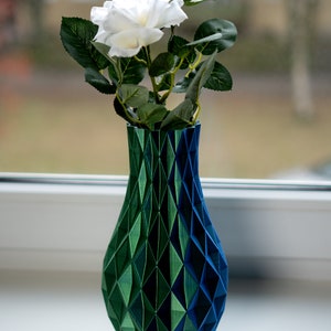 Vase Nachtschatten mit persönlicher Beschriftung Diamantenmuster-Vase mit Farbwechseleffekt Bild 8